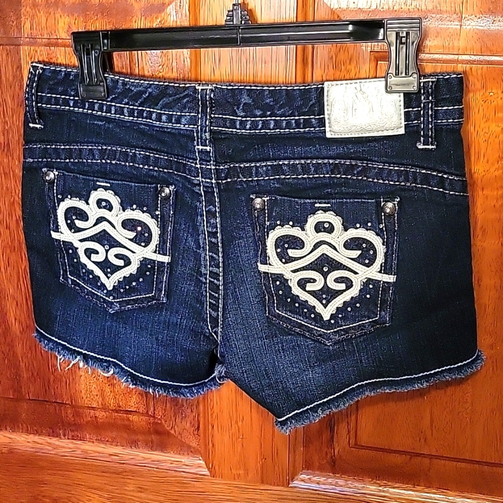 Maurices Premium Bling Shorts Sz 5/6 Reg. Dk Blue